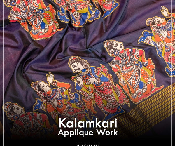 Kalamkari Applique Work Sarees Prashanti Sarees