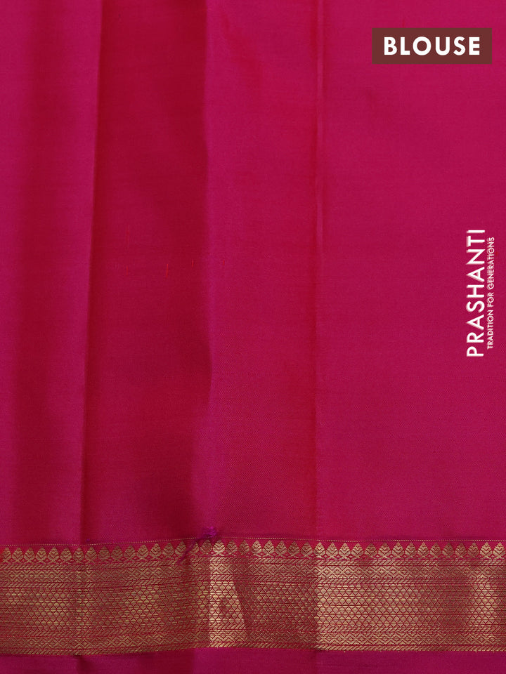 Pure kanchipuram silk saree pink with allover zari woven small buttas and zari woven border
