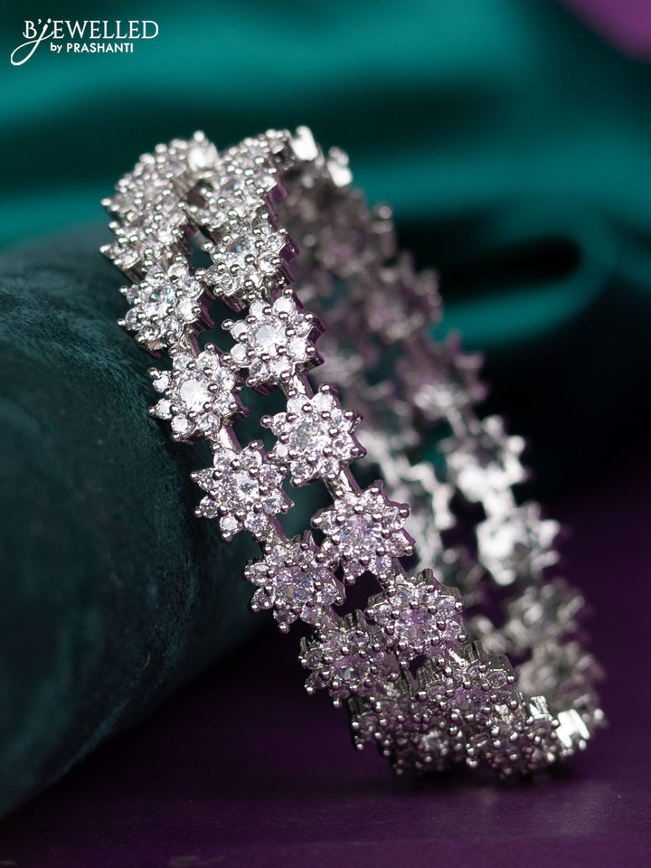 zircon bangle with cz stones