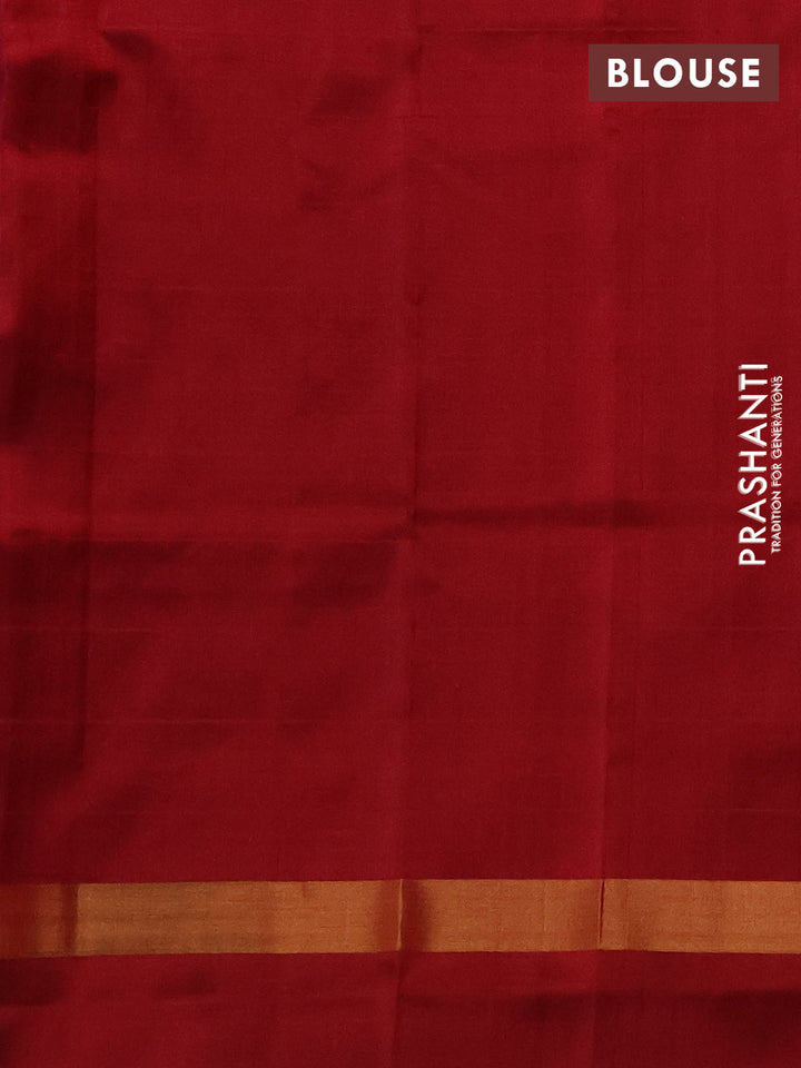 Pure uppada silk saree peach pink and maroon with allover checks & buttas and zari woven butta border