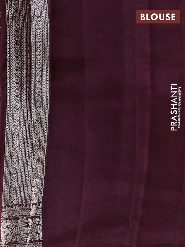 Poona silk saree coffee brown with allover zari weaves and zari woven border