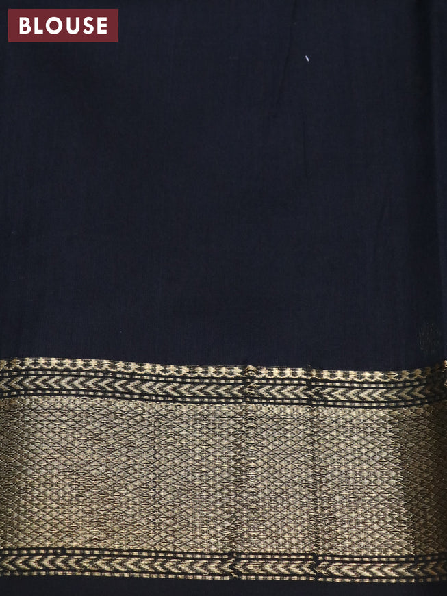 Maheshwari silk cotton saree grey and black with zari woven buttas and zari woven border