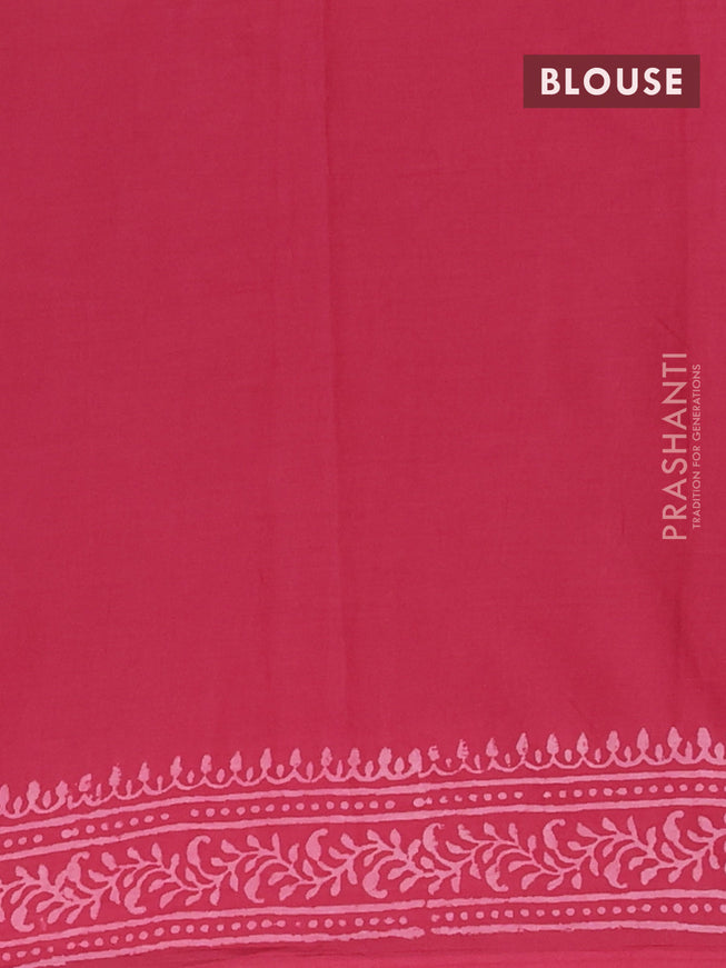 Jaipur cotton saree maroon with butta prints and printed border