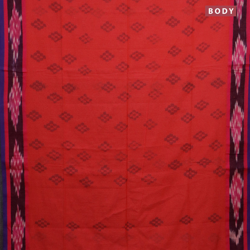 Bengal soft cotton saree pink shade and pink with ikat butta weaves and ikat woven border