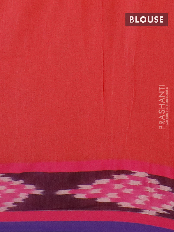 Bengal soft cotton saree pink shade and pink with ikat butta weaves and ikat woven border