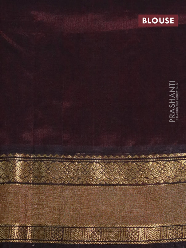 Kuppadam silk cotton saree dual shade of pink and coffee brown with zari woven buttas and zari woven border