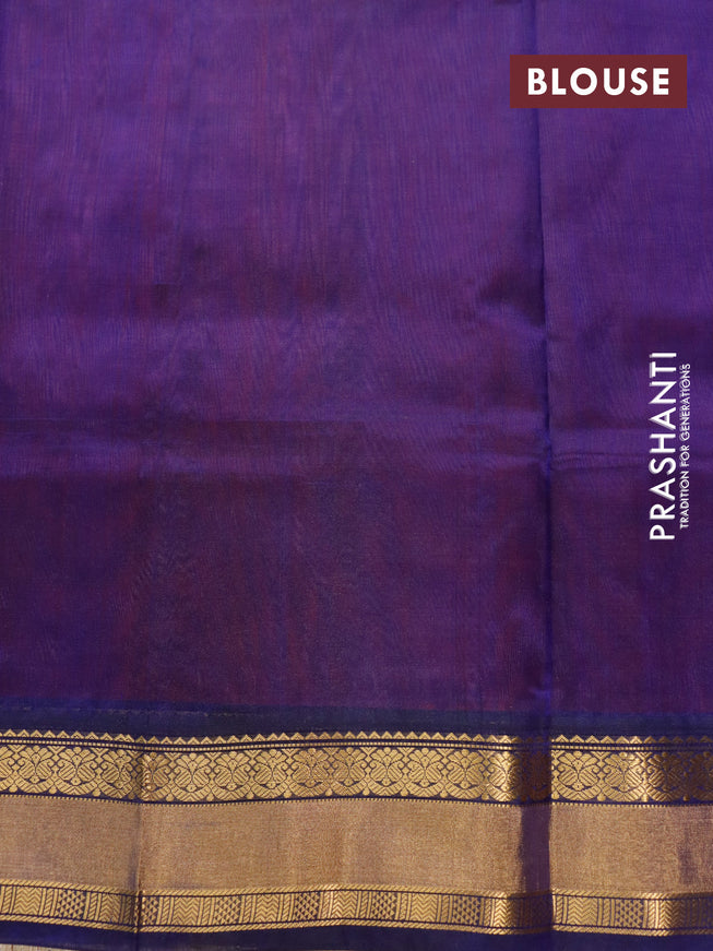 Kuppadam silk cotton saree pink and blue with zari woven buttas and zari woven border