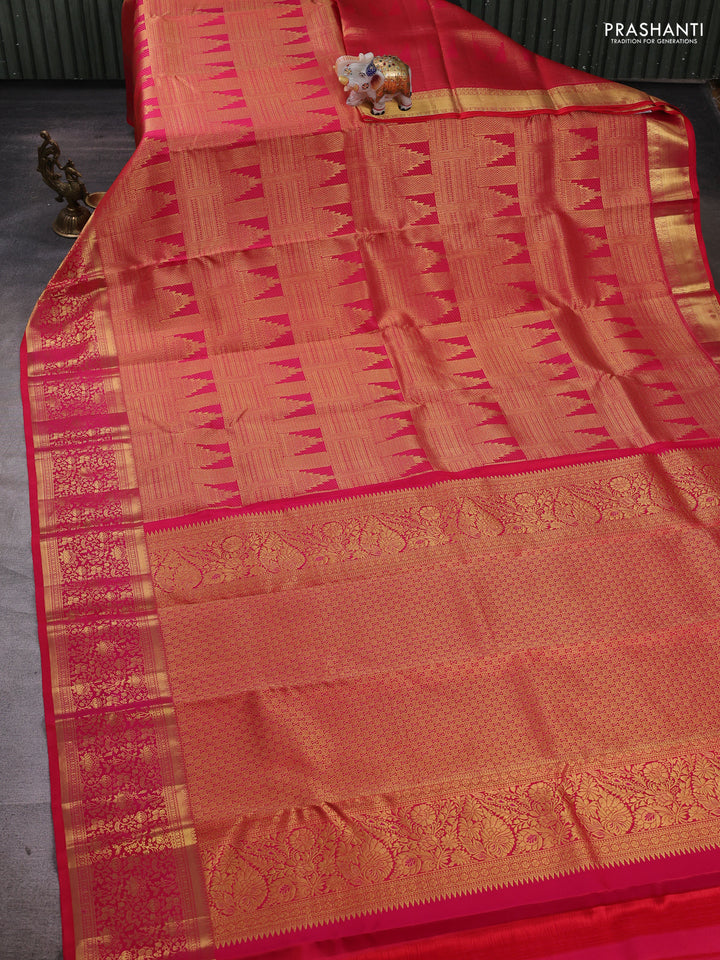 Pink Pure Kanchipuram Silk Saree