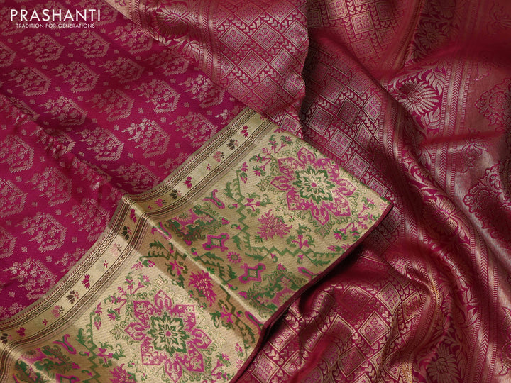 Wine Pure Kanchipuram Silk Saree
