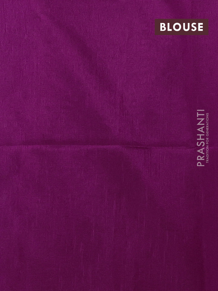 Purple Semi Dupion Saree - Embroidery
