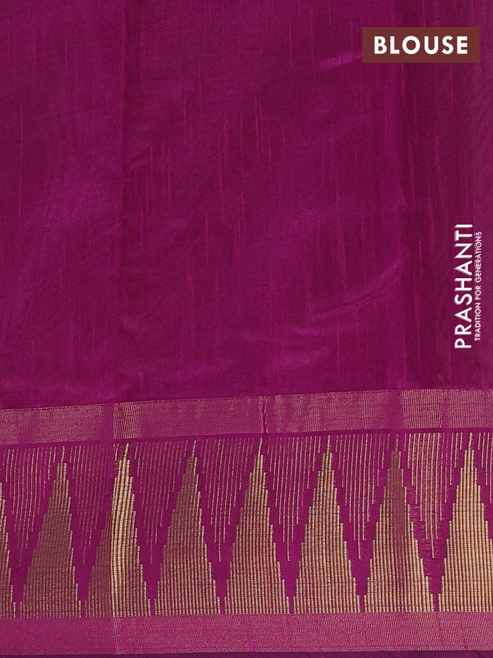 Lavender & Pink Semi Dupion Saree - Embroidery