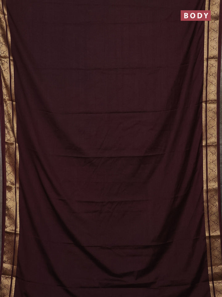 Coffee Brown Semi Mysore Silk Saree