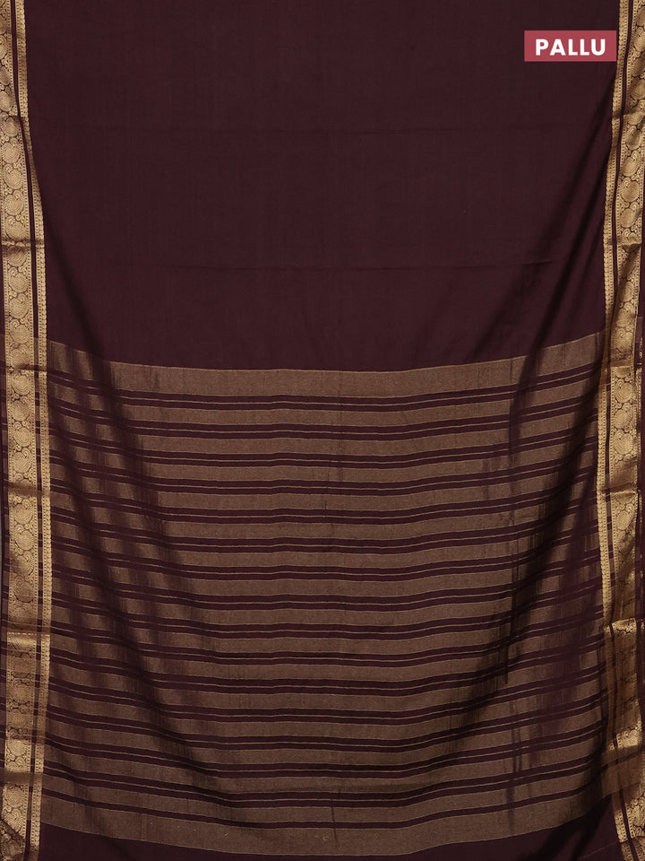 Coffee Brown Semi Mysore Silk Saree