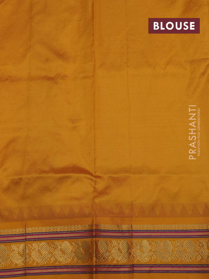 Pink & Mustard Yellow Narayanpet Silk Saree