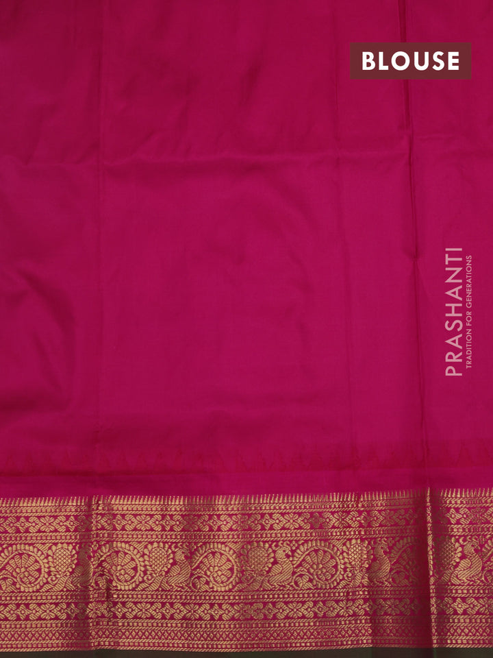 Cs Blue & Pink Narayanpet Silk Saree