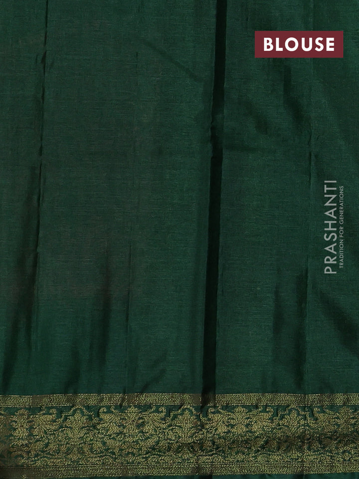 Maroon & Green Banarasi Tussar Silk Saree