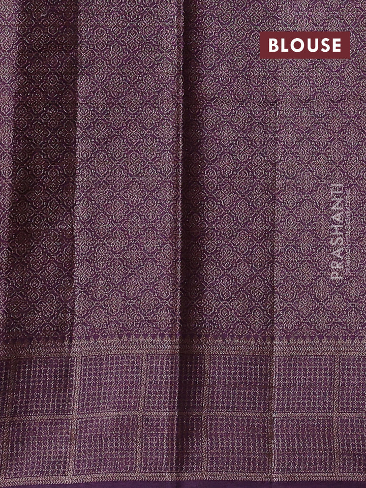 Rustic Orange & Wine Banarasi Tussar Silk Saree