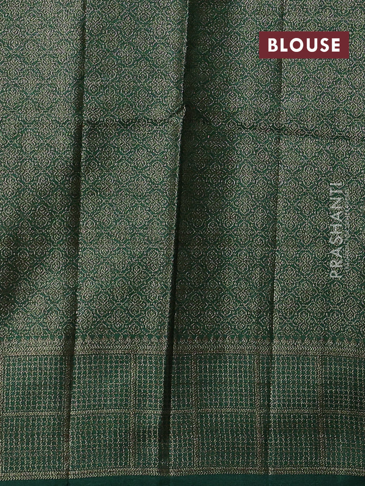 Pink & Green Banarasi Tussar Silk Saree