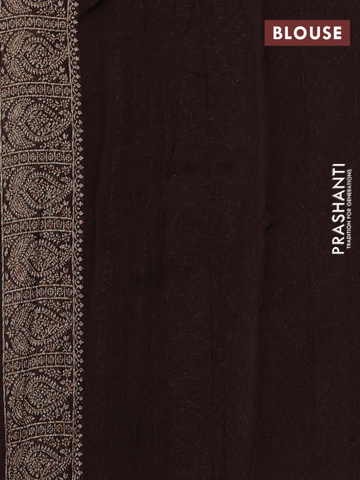 Coffee Brown Banarasi Semi Raw Silk Saree