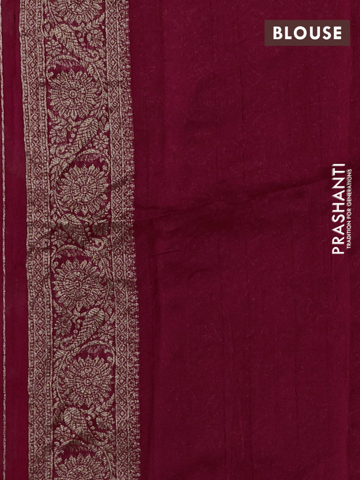 Pink Banarasi Semi Raw Silk Saree