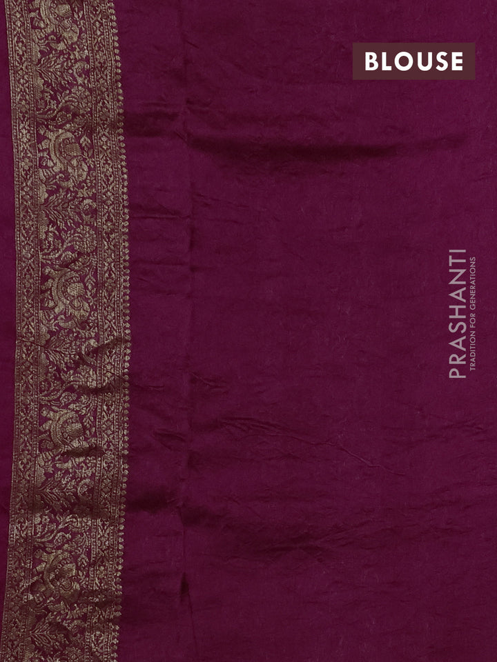 Purple Banarasi Semi Raw Silk Saree