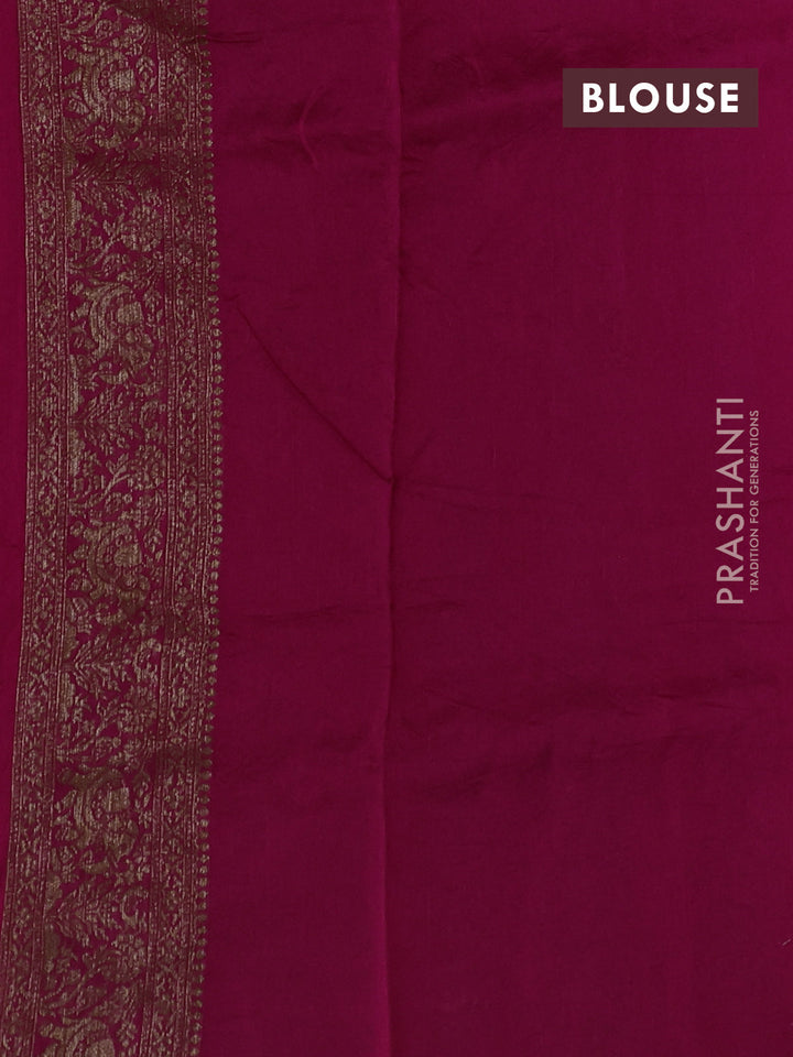 Pink Banarasi Semi Raw Silk Saree