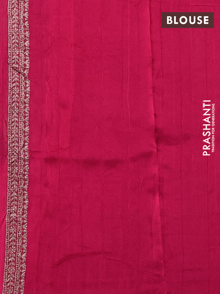 Candy Pink Banarasi Semi Raw Silk Saree