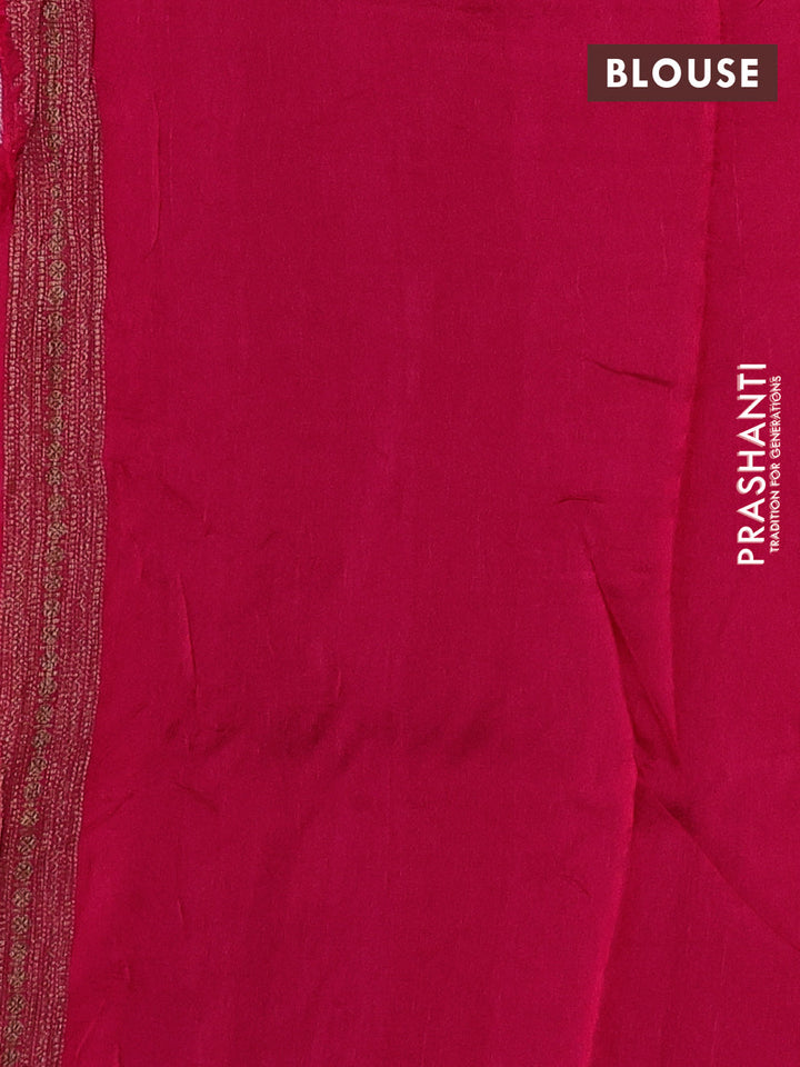 Pink Banarasi Semi Raw Silk Saree