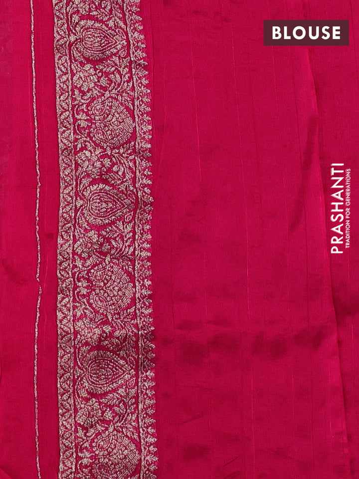 Pink Banarasi Semi Raw Silk Saree