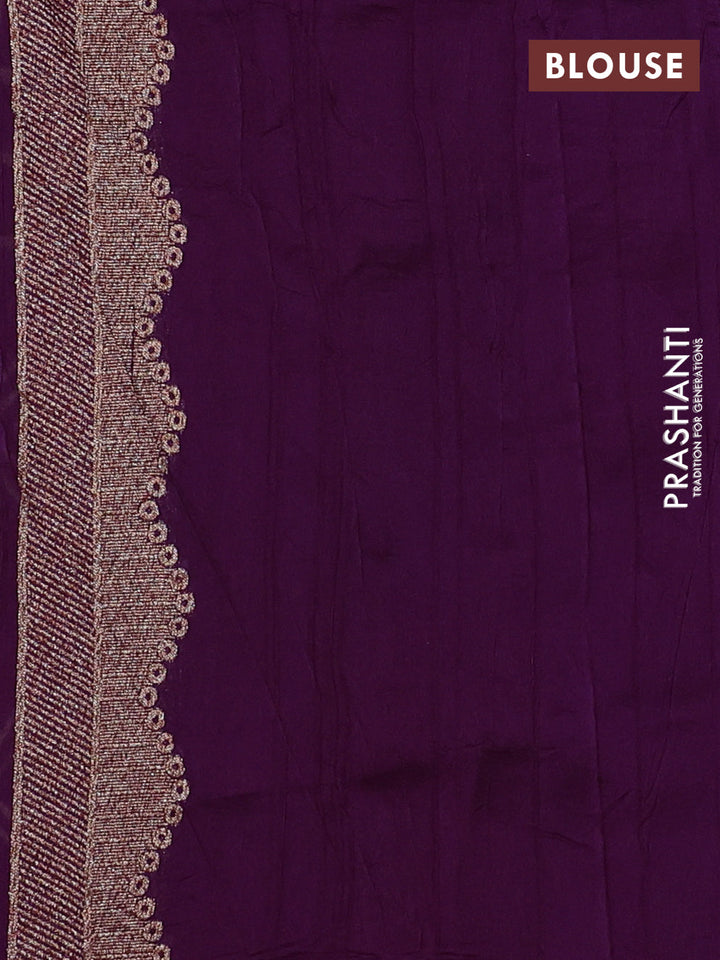 Purple Banarasi Semi Raw Silk Saree