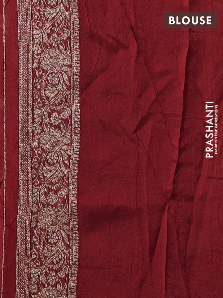 Rustic Orange Banarasi Semi Raw Silk Saree
