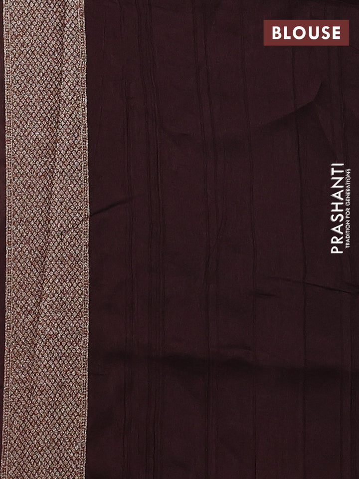 Maroon Banarasi Semi Raw Silk Saree