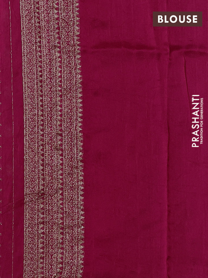 Pink Banarasi Semi Raw Silk Saree