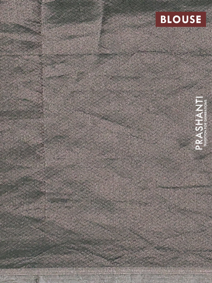 Bottle Green Pure Organza Silk - Zari Weaving