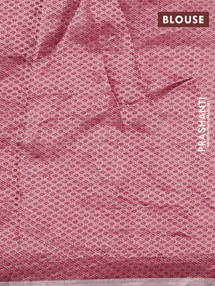 Pink Pure Organza Silk - Zari Weaving