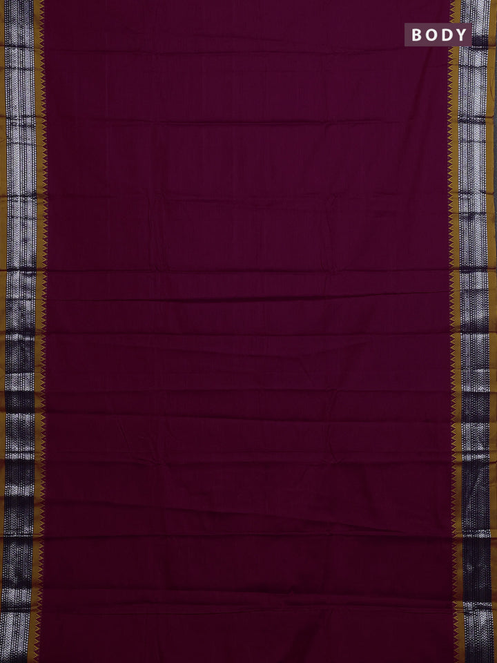 Magenta Pink & Green Narayanpet Cotton - Kalamkari Blouse