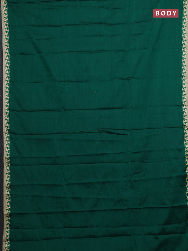 Green & Beige Narayanpet Cotton - Kalamkari Blouse