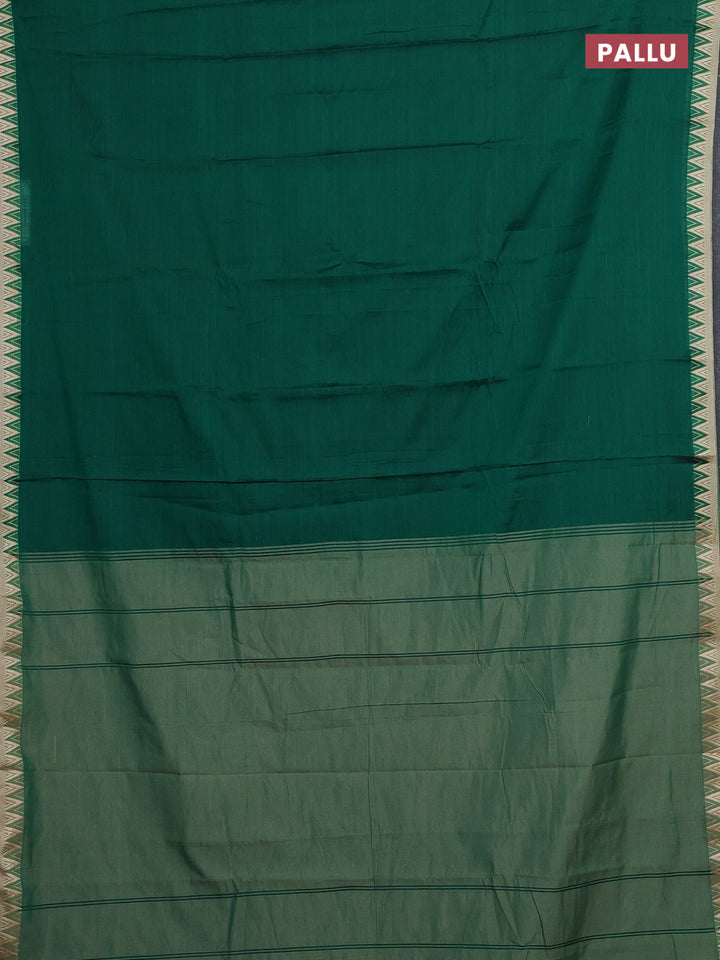 Green & Beige Narayanpet Cotton - Kalamkari Blouse