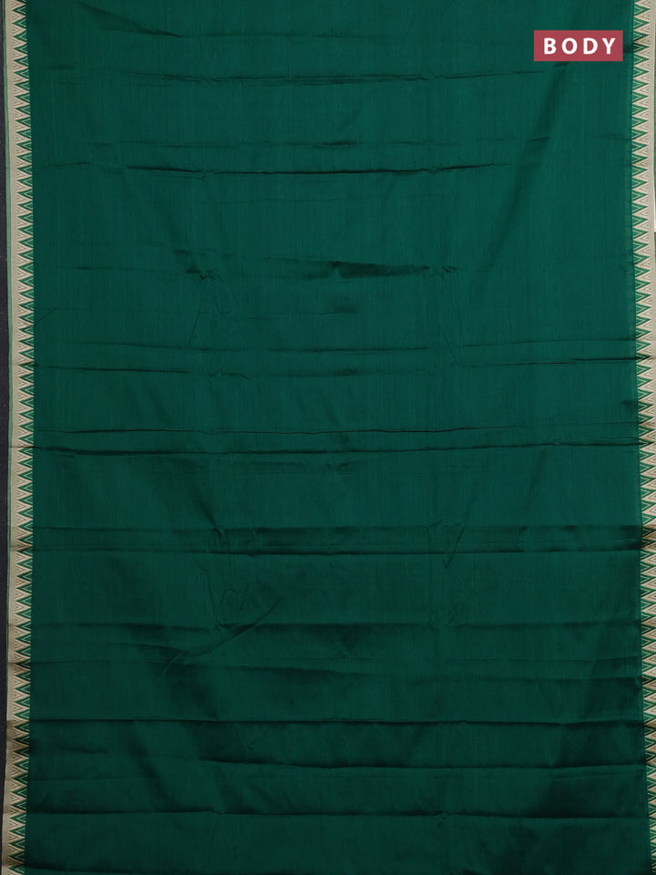 Green & Beige Narayanpet Cotton - Kalamkari Blouse