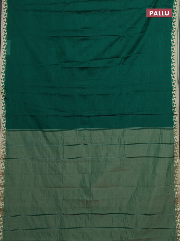 Green & Beige Narayanpet Cotton - Kalamkari Blouse