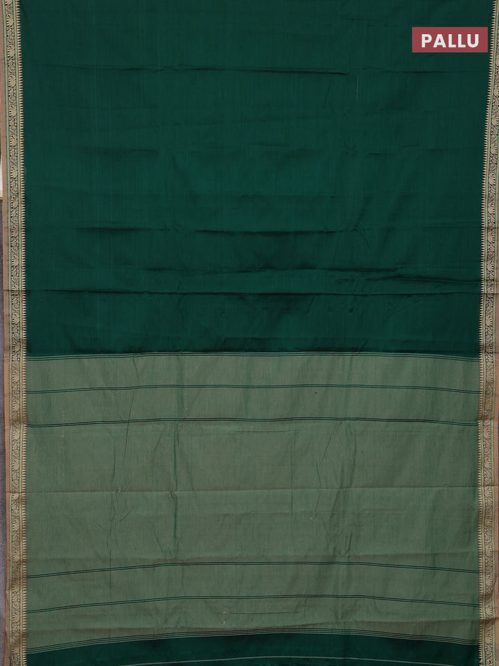 Green & Orange Narayanpet Cotton - Kalamkari Blouse
