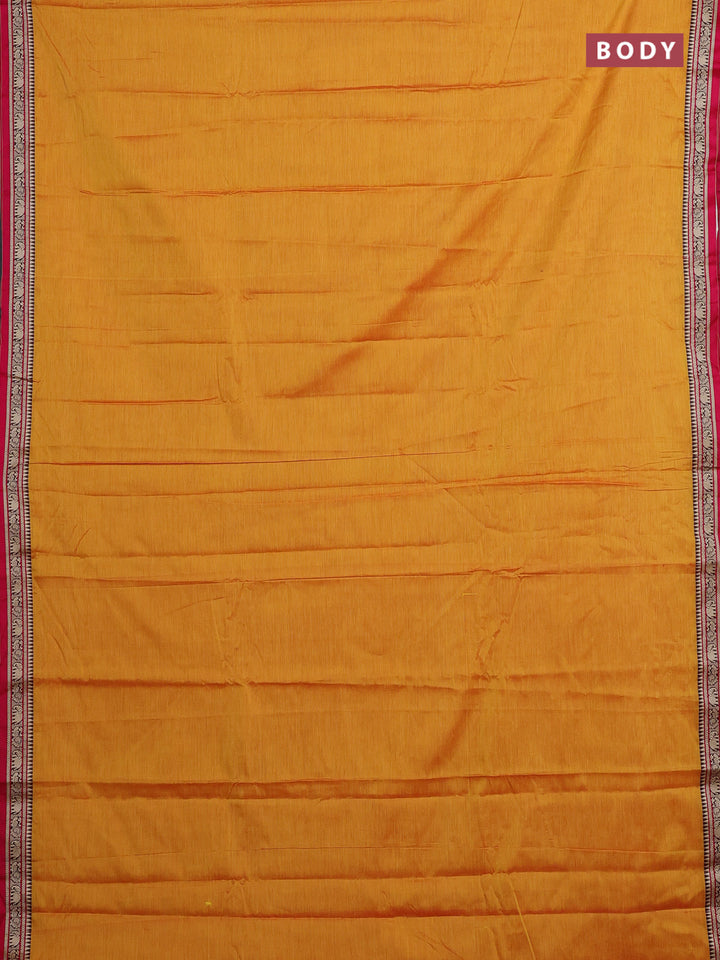 Yellow & Rust Narayanpet Cotton - Kalamkari Blouse