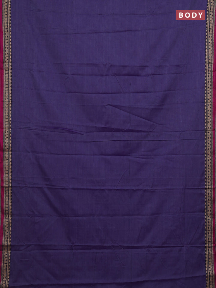 Violet & Beige Narayanpet Cotton - Kalamkari Blouse
