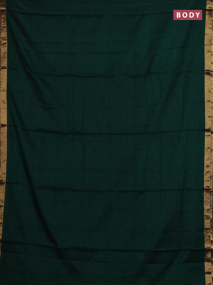 Green & Orange Narayanpet Cotton - Kalamkari Blouse