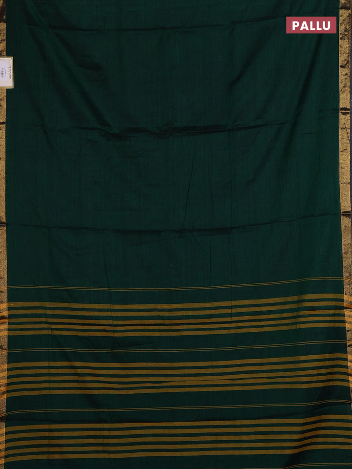 Green & Orange Narayanpet Cotton - Kalamkari Blouse