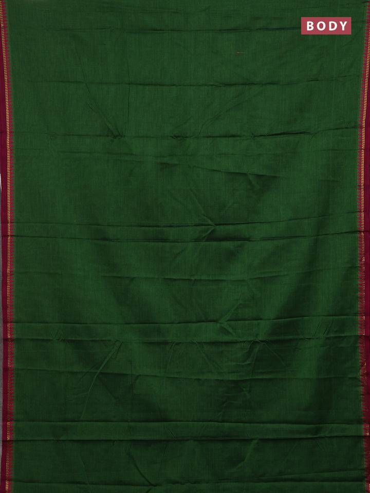 Green & Beige Narayanpet Cotton - Kalamkari Blouse