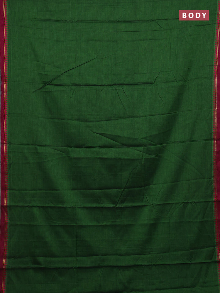 Green & Maroon Narayanpet Cotton - Kalamkari Blouse