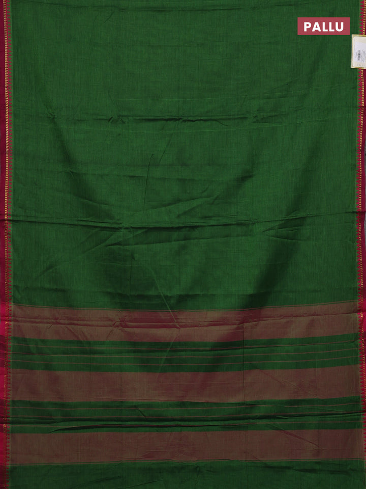 Green & Maroon Narayanpet Cotton - Kalamkari Blouse