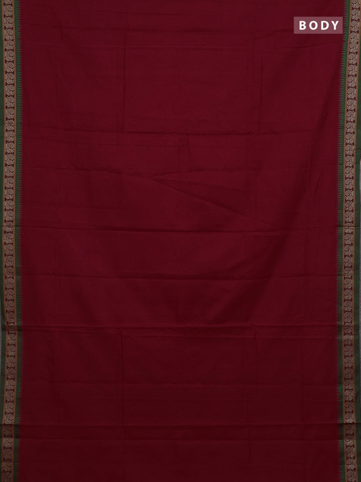 Red & Green Narayanpet Cotton - Kalamkari Blouse