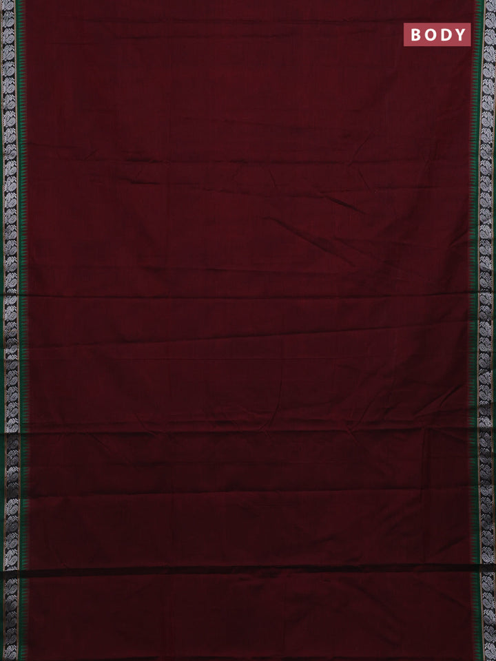 Maroon & Beige Narayanpet Cotton - Kalamkari Blouse